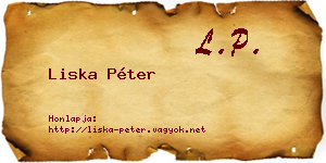 Liska Péter névjegykártya