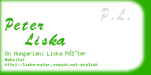 peter liska business card